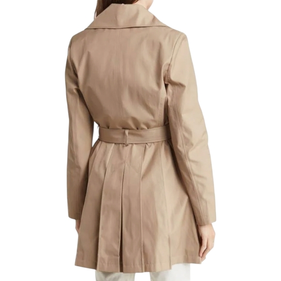 Via Spiga Double Breasted Belted Trench Coat Large - Picture 2 of 9